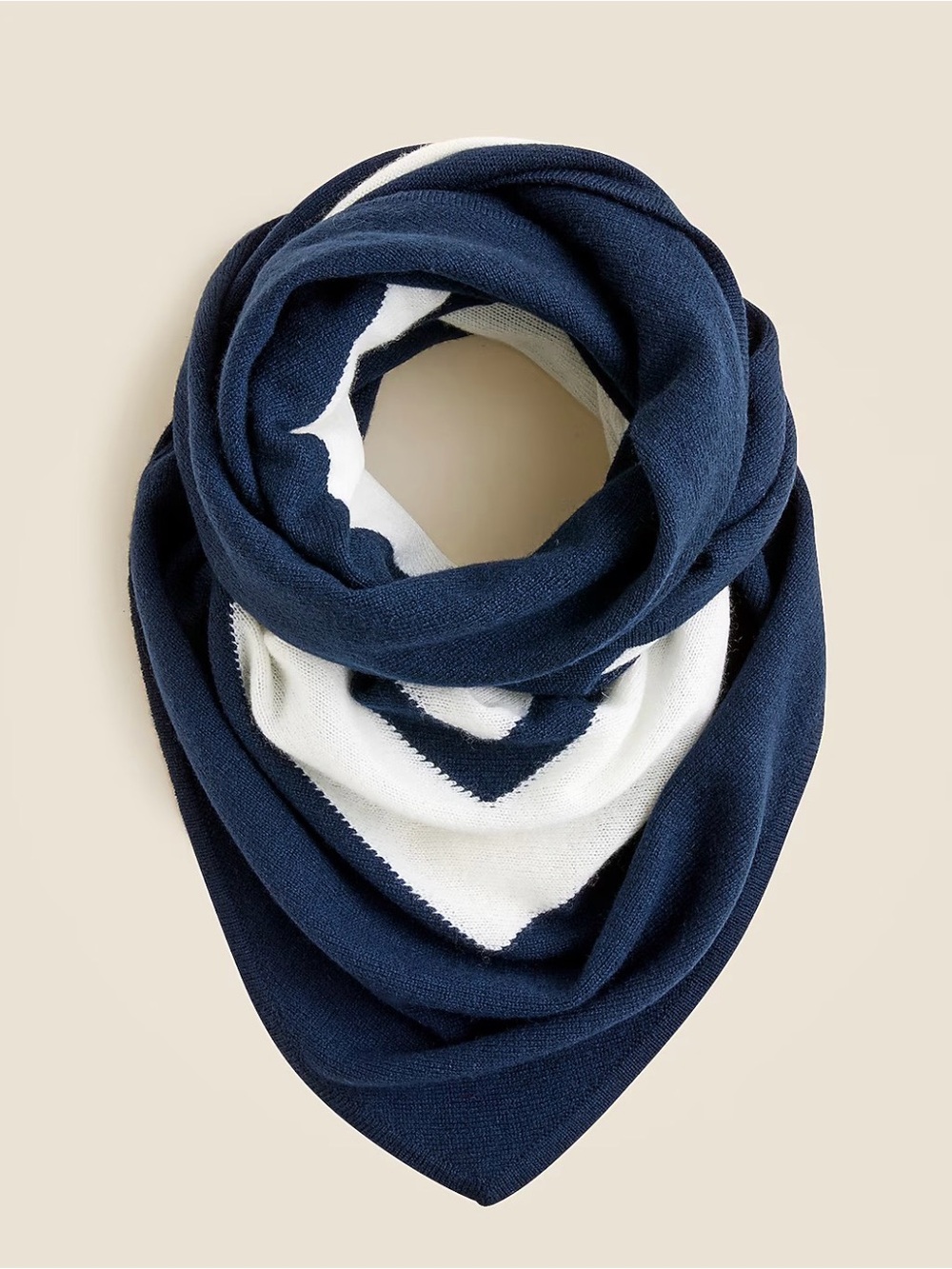 J. Crew Striped wool-cashmere blend bandana